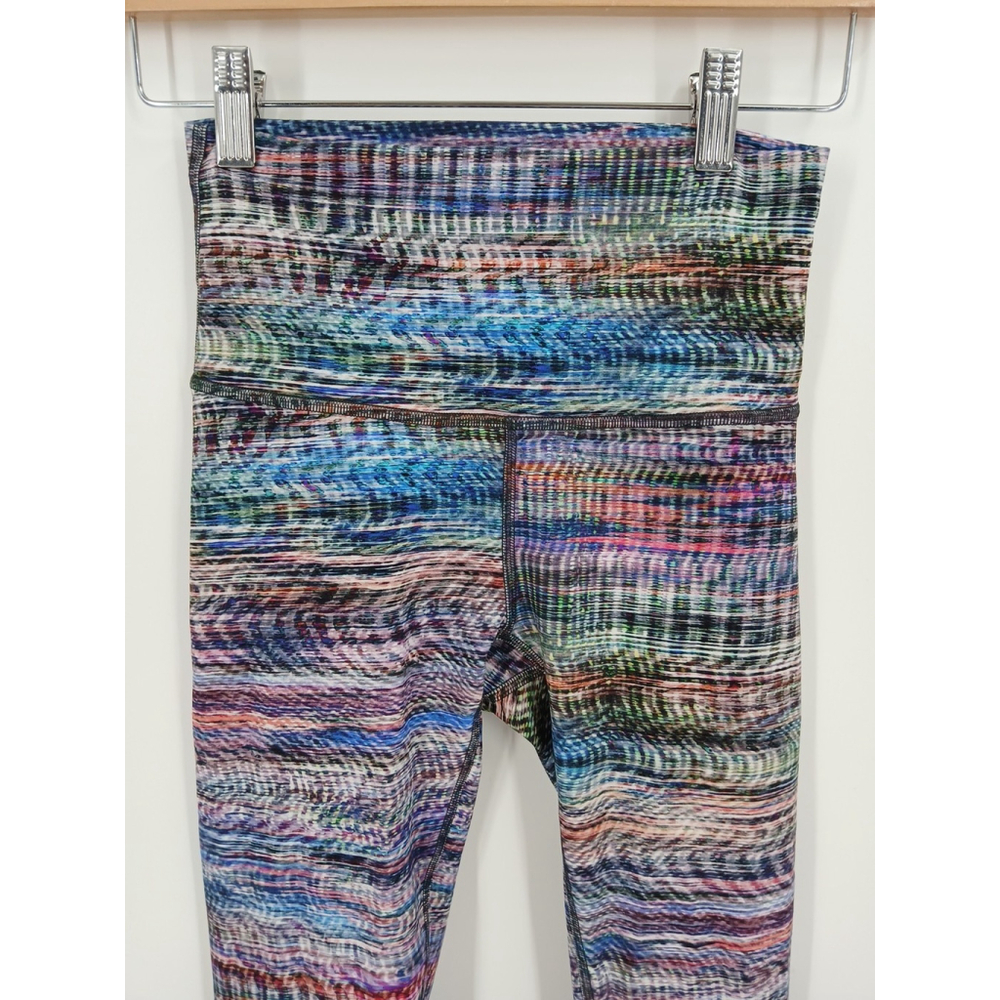 Lululemon Wunder Train Hi Rise Crop Legging Digital Oasis Womens 4 - Picture 2 of 5